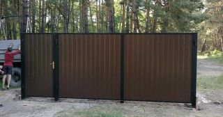Купить распашные ворота из профнастила Лесной, цена от 2746 руб.